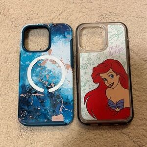 Otterbox iPhone 13pro Disney Ariel Phone Cases - Blue and Red MagSafe